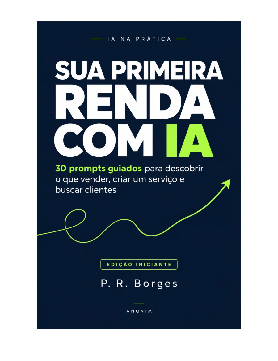 Capa: Sua Primeira Renda com IA